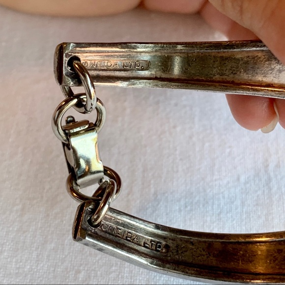 Silverplate Link Bracelet Vintage Flatware Floral - Picture 3 of 6